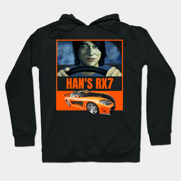 Han's Veilside RX7 ( Fast and Furious ) Hoodie by MOTOSHIFT